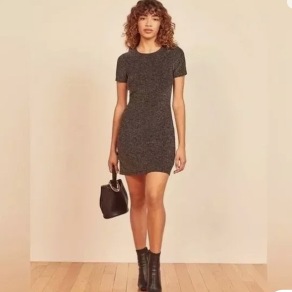 Reformation Amina Dress in rainbow sparkle - Picture 4 of 4